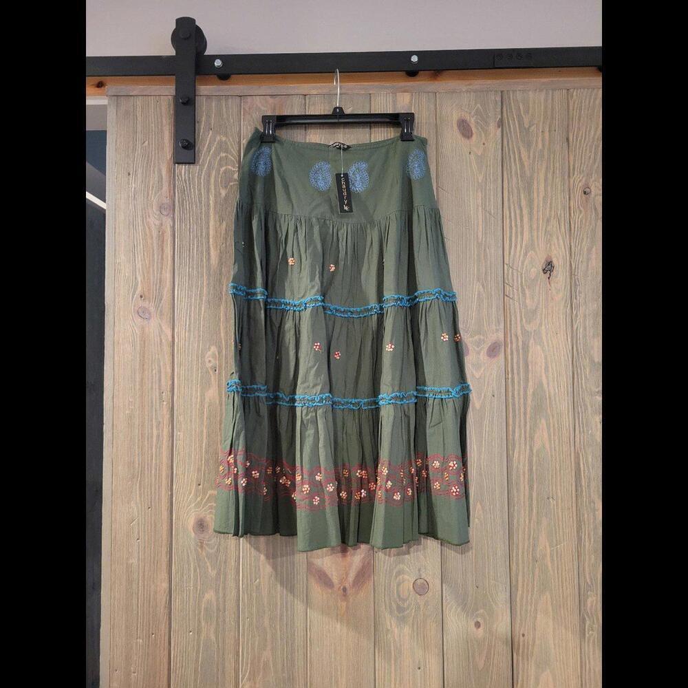 RAGA embroidered maxi skirt